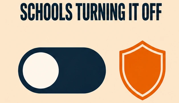 Illustration representing universities disabling AI cheating detection tools